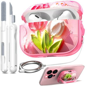 RFUNGUANGO AirPods Pro��2����ی�P�[�X�ƌ݊���������A�g�ѓd�b�z���_�[�@�\�t���A���܂��܂ȐF����I���\�AAirPods Pro 2�P�[�X�ɓK���Ă��܂��A�s���N+�`���[���b�v