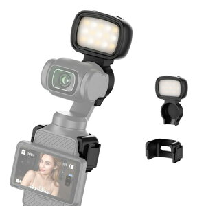 JJC ���^ LED�r�f�I���C�g Osmo Pocket 3 �p �B�e�p���C�g �⏕�Ɩ� 3�F���x 3�i�K���邳���� 200mAh Type-C�[�d��