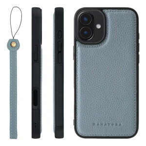 HANATORA for iPhone 16Plus �P�[�X �{�v �ϏՌ� �o���p�[�^ �X�}�z�P�[�X �X�}�z �X�g���b�v �t�� �V�������N���U�[ �M�t�g �u���[�O���[ SPGGZ-16Plus-BlueGray