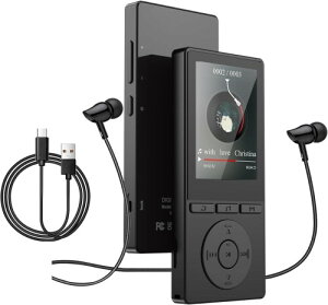 mp3�v���[���[ Bluethtooth5.3, HIFI���y�v���C���[,mp3�v���[���[ �X�s�[�J�[����, 64GB���� 128GB�g���\ SD�J�[�h�Ή�, ���� ���@�\�f�W�^���I�[�f�B�I�v���[���[ FM ���W�I�^�d�q���Ё^�A���[