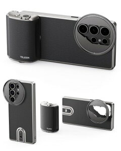 TELESIN FunShot �}�X�^�[�O���b�v�ʐ^�B�e�L�b�g �X�}�z�J�����O���b�v+�X�}�z�P�[�X�L�b�g Galaxy S25 Ultra��p ���K�l�ԍH�w�݌v ���B��O���b�v �Y�[���@�\ �t���E���A�����Y�ؑ� 2�i�V��