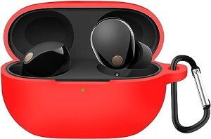 ELYBYYLE for WF-1000 XM5 �P�[�X �\�j�[ ���C�����X �C���[�z�� WF-1000 XM5�p�V���R���ی�P�[�X �L�Y�h�~ �ϏՌ� �h�� �h�o �����h�~ �����[�d�\ �ی�P�[�X�i���b�h�j