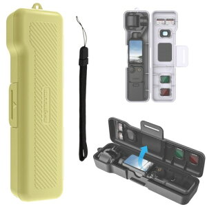 Taoricup DJI Osmo Pocket 4 �Ή� �ی�P�[�X ���[�{�b�N�X ���[�V�F�� DJI Osmo Pocket 4 �Ή� �A�N�Z�T���[ �t�B���^�[��SD�J�[�h���[�\ ���E�J�� (Green)