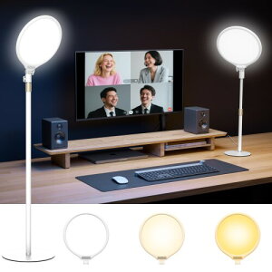 TELESIN LED�����O���C�g �B�e�p���C�g ��� �z�M�p���C�g �ڂɗD���� �A���`�O���A �F���x2900-6000K���� 9�i�K���� ���D ���B�� ���C�N�p���C�g 180°��] ����57.5�`74cm���� �^�C�}�[�@�\ ����