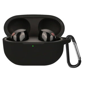 YAODLE WF-1000XM5 �p�P�[�X �Ή� SONY(�\�j�[) WF-1000XM5 �t��V���R�� �P�[�X �ϏՌ��� �h�o �y�ʏ��^ �����h�~ �����[�d�\ �j�����p �J���r�i�t��(�u���b�N)
