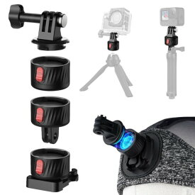 ParaPace Magnetic Quick Release Adapter for Gopro,4 in 1 Tripod Mount Accessories for Bike/Helmet/Clamp Clip Mount/Suction Cup for GoPro Hero 11 10 9 8 7 6 5 Black insta360 DJI Action Camera