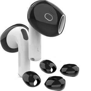 ELYBYYLE for AirPods 4 �C���[�s�[�X 2025 �V���R�[�����C���z�� �J�o�[ airpods 4 �����h�~�C���[�s�[�X�����\ �Չ���/�t�B�b�g��/�E���h�~ �u���b�N