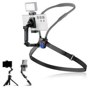 JJC POV�g�ѓd�b�l�b�N���X�}�E���g �N���b�v�� �}�C�N&�⏕���C�g�Ȃǐڑ��\ 55�`115mm ����15mm �ȉ��̃X�}�[�g�t�H���Ή� �R�[���h�V���[�}�E���g��1/4-20�l�W�t�� 3�i�K�}���`�A���O��