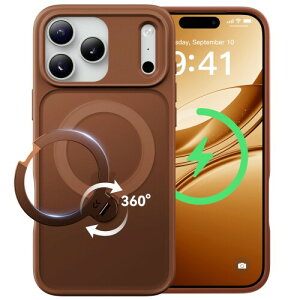 CASEKOO iPhone 17 Pro �p �P�[�X MagSafe�Ή� �ČRMIL�K�i 360°�S�����ϏՌ��ő�25W�}���[�d�Ή� �w��h�~/�}�b�g�d�グ/���ϖh�~/������ ���b�v�z�[���t�� ���C�����X�[�d�Ή� ��phone17pro �p�P�[