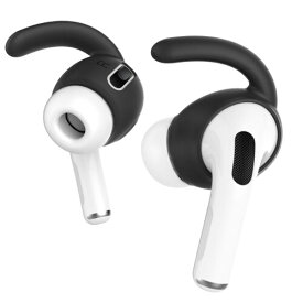 AhaStyle AirPods Pro 用イヤーフック イヤーピース ズレ解消 落ち防止 3ペア入り Apple AirPods Pro 2019 適用 (ブラック)