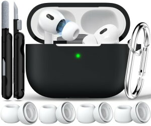 RFUNGUANGO AirPods Pro 2P[X (2023/2022/2019) Ή \tgVR AirPods Pro یP[X (USB-C/Lightning P[ut) N[jOLbgƃC[`bvt ubN