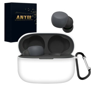 ANYOI Sony LinkBuds S WF-LS900N�p �P�[�X �V���R���f�� �[�d�Ή� �ϏՌ� �h�o �h�o �����h�~ �J���r�i�t�� �����h�~ WF-LS900N �P�[�X �j�����p Linkbuds S WF-LS900N �ی�P�[�X (�z���C�g)