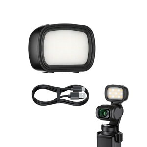 JJC ���^ LED�r�f�I���C�g Osmo Pocket 3 �Ή� �i���C�g1�����j ���C�z�� �B�e�p���C�g 3�F���x 3�i�K���邳���� 200mAh Type-C�[�d�� �}�O�l�b�g �~�j���C�g �⏕�� �y�� �⏕�Ɩ� ���B�� ��i��