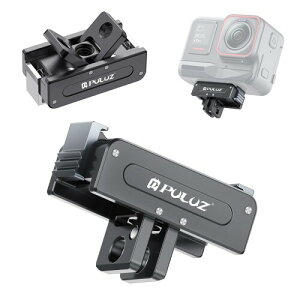 PULUZ DJI Action 5 Pro / 4 / 3 / Osmo 360用マグネットベースマウント アルミ製 DJI オスモ 360用クイックリリース拡張マウント Action 5 Pro用拡張アクセサリ オスモ360用マグネットアダプター Osmo 360