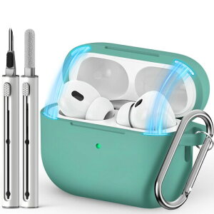 Inesore for AirPods Pro2 �P�[�X (2023/2022/2019) �J���r�i & �N���[�j���O�y���t���A�V���J�Q���f��/�S�ʕی�/�ϏՌ�/���͂ȗ����h�~�A�G�A�[�|�b�Y�v�� ��2/1����Ή� �}�O�l�b�g���W���b�N�ی�