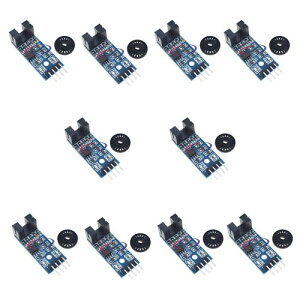 10sets Speed Measuring Sensor LM393 Speed Measuring Module Sensor Slot Type IR Optocoupler DIY Kit with Encoders