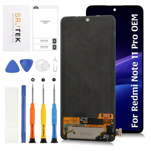 SRJTEK For Xiaomi Redmi Note 11 Pro 5G �t���p�l�� �����p 6.67�C���` �I���W�i�� OEM LCD�f�B�X�v���C ��ʌ��� �C���p�p�[�c 2201116TG 2201116TI�Ή�