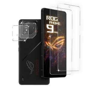 kawaylJPFOR ROG Phone 9 Pro Edition �p�̃t�B���� + �J�����t�B���� ROG Phone 9 Pro Edition �����K���X �d�x9H �ϏՌ� �����ߗ� �C�A ��U�h�~ ��������
