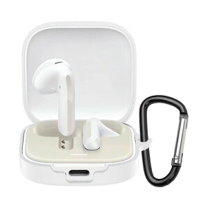 YAODLE For Redmi Buds 6 �p �P�[�X �J�o�[ Redmi Buds 6�p�ی�J�o�[ �ی�P�[�X �V���R���P�[�X �����[�d�\ �S�ʕی� �����h�~ �L�Y�h�~ �ϏՌ� �h�o �y�� ���[ �J���r�i�t��(�z���C�g)