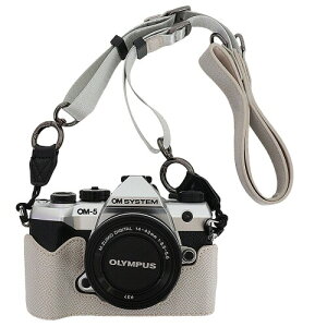 VOVMOEYA �J�����P�[�X OM-5 Mark II �p �J�����P�[�X ���߉\�ȃV�����_�[�X�g���b�v Olympus om5 mk2 PU���U�[�J�o�[ ������� �ی� �҂�����t�B�b�g �O�r�Ή� om5 Mark ii �A�N�Z�T���[, �O���[