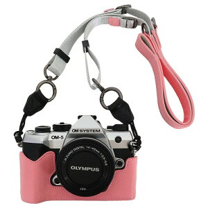 VOVMOEYA �J�����P�[�X OM-5 Mark II �p �J�����P�[�X ���߉\�ȃV�����_�[�X�g���b�v Olympus om5 mk2 PU���U�[�J�o�[ ������� �ی� �҂�����t�B�b�g �O�r�Ή� om5 Mark ii �A�N�Z�T���[, �s���N