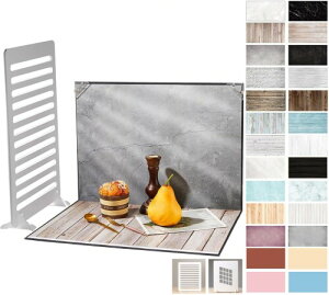 ZUOMIDIE 13Pcs 26Patterns Double Sided Background Paper Photography Background Boards Set and 2Piece Window Light Shadow Photography Background Board for Small Product Photo�ʐ^�̔w�i��