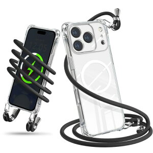 Wodiguson �p�� iPhone 17 Pro Max �P�[�X �V�����_�[ �N���A �J�o�[ ���|�� �΂߂��� ��|���P�[�X �ϏՌ� ���� TPU ���^ �g�уP�[�X �R�t�� �l�b�N�X�g���b�v ���������\ ���O���\ �����h