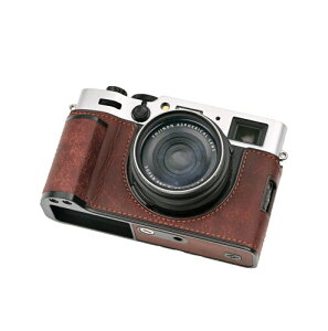 CLC handmade �Ή� fuji X100VI/fuji X100VI ��p �J�����P�[�X �J�����J�o�[ �J�����o�b�O �{�v ���w���v�{��+���^���x�[�X�v���[�g+�n���h�� (Matte Dark Brown)