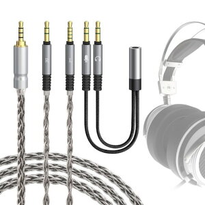 Geekria Apollo ⃁bLAbvO[hI[fBIP[uAVZR Model One I[fBIt@Q[~OwbhZbgΉA3.5mm (1/8'') fA 3.5mm pwbhtHR[h (4.9 tB