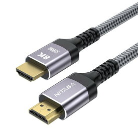 NITASA UHD ケーブル 高速伝送 テレビ パソコン 接続ケーブル 8k 60hz HDMI2.0規格 ライトニング モニターケーブル プレミアムハイスピード UHD/HDR/3D/イーサネット対応 スリムタイプPS5/PS4/ps2/ps3 X