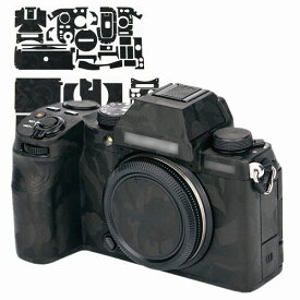 カメラ 保護レザーフィルム ボディフィルム Fujifilm Fuji X-S10 XS10 カメラ に対応 3M材料 ブラック迷彩