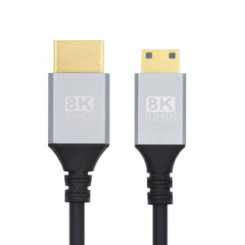 xiwai 超薄型ミニ HDMI 2.1 HDTV ケーブル 0.5 メートル、ハイパースリム HDMI コード 2.0 8K 4K Type-A to Type-C カメラ HDTV 用