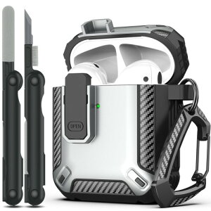 RFUNGUANGO Airpods Case 2  1 N[jOLbgtAApple AirPods  2 / 1 [dP[XAL[`F[tAh~b`fUCAtg LED \AAirPod P[X - Vo