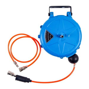 LOL-FUN 自動巻き取り式エアホースリール エアドラムホースリール 取り付け簡単アクセサリー 10mチューブ自動巻き取り ガレージガーデン用