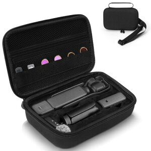DJI OSMO Pocket 3 �p ���[�Z�b�g�A EVA�n�[�h�R���{�P�[�X�i���߃X�g���b�v�t���j�E�X�N���[���v���e�N�^�[×2�E�~�j�O�r�E�|�[�^�u���h�����s�p�P�[�X ���i�u���b�N�j