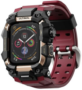 ULTIMAL �ɑΉ� Apple Watch Series 9/8/7�i45mm�j�p �o���h��̌^�ی�P�[�X TPU �ϏՌ� ���ϋv �ʋC�� �ȒP���� �X�|�[�c/�A�E�g�h�A���� ���C�����b�h
