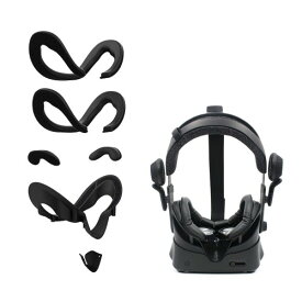 AMVR Valve Index に対応フェイスクッション PUフォーム交換パッド フェイシャルインターフェイスブラケット 光漏れ防止パッド VRレンズカバー 交換用Valve Index 用 洗濯可能 汚れ防止 専用 7 in