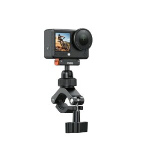 VRIG �J���� �o�C�N�}�E���g Osmo Action 6/5Pro/4/3�Ή� �n���h���o�[�}�E���g ���C�N�C�b�N�����[�X 360°��]�_�� �J�����N�����v �A�N�V�����J���� DJI Osmo Action �A�N�Z�T���[