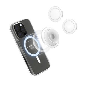 KIWIFOTOS 吸盤式 スマホグリップ 2枚セット Magsafe対応 マグネット式 電話ホルダー 強力吸盤 iPhone 17 16 15 14 13 12 Pro Max Androidに対応 超?磁力 片手操作 強力吸盤 鏡 浴室 洗面台 キッチン リビ