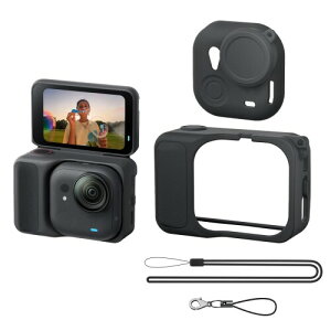 ADOFUN Insta360 GO Ultra�p�V���R���P�[�X �J�o�[ �ی�P�[�X +�����Y�L���b�v + �����h�~�X�g���b�v+ �������[�h GO Ultra�ی�t���[�� �y�ʏ��^ �h�o �h�k �S�ʕی�J�o�[ 360 ultra�ی�J�o�[�A