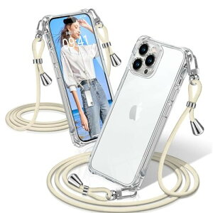 iPhone 12 Pro ケース クリア 耐衝撃 iPhone12Pro スマホケース 透明 織りストラップ付き 肩がけ 首掛け 紐付き アイフォン12Pro カバー 縄掛け シングルショルダーロープ 斜めがけ 調節可能なシ