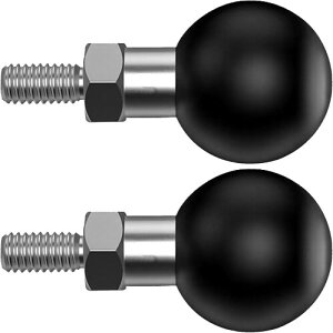 1 inch Ball Adapter with 1/4"-20 Threaded Post Compatible with RAM Mount 1/4"-20�l�W�t���|�X�g�t��1�C���`�{�[���A�_�v�^�[ for Action Cameras,Camcorder, Motorcycle, Bike Rearview Mirror, Bike Phone Holder (Black 2)