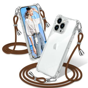 XIOYATY �p�� iPhone 14 Pro �P�[�X �N���A �V�����_�[ �A�C�t�H��14 Pro �J�o�[ �ϏՌ� �X�}�z�P�[�X ���� �D��X�g���b�v�t�� ������ ��|�� �R�t�� ��|�� �΂߂��� �N���X�{�f�B ���ړI�L��