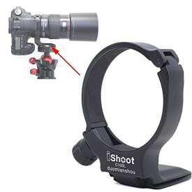 iShoot 全金属のリング式三脚座 D、レンズサポートカラー、三脚マウントリング， キヤノン 単焦点マクロレンズ Canon EF 100mm f/2.8L Macro IS USM Lens レンズ と互換性がある, クイックリリースプ