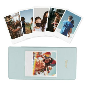 VOVMOEYA 64枚フォトアルバム For Fujifilm instax wide 400/300/210 ポラロイドインスタントカメラ用、チェキアルバム ミニ 3.5x4.5インチサイズ 16ページ 60枚収容 軽い チェキワイド ポケットフォトア