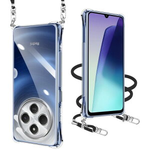 Redmi 14C �P�[�X �V�����_�[ �N���A Xiaomi POCO C75 �X�}�z�P�[�X �V���I�~ Redmi 14C/POCO C75 �J�o�[ �X�g���b�v�t�� TPU ���|�� �΂߂��� ��|���P�[�X ���^ �y�� ���������\ ���O���\ ����