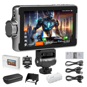 VILTROX DC-550PRO 5.5C` JrfI j^[ ^b` tB[hj^[ ^b`XN[ 4K HDMI Mo/ 1920X1080 IPS 1200CD/M2Px 3D LUT Optj^[ Kis