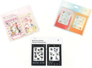 HIYQIN 30���Z�b�g-�t�H�g�{�[�_�[�X�e�b�J�[ �G�� 3 �C���`�f�G�ȃ~�j�t�H�g�t�B�����X�e�b�J�[ FujiFilm Instax Mini 99/40/12/11/9/8/7S/70/50S/90 EVO�C���X�^���g�t�B�����ɑΉ� �`�F�L�t�B���� instax