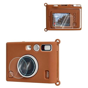 VOVMOEYA VRP[X+KXXN[یtB+PETYveN^[ For FUJIFILM Instax Mini EvoA`FL Instax Mini EvoANZT[ VRJo[ JیP[X RpN