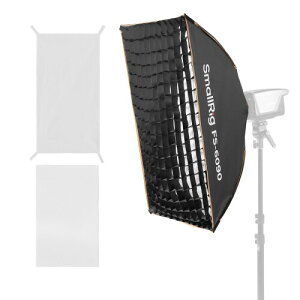 SmallRig 60x90cm �N�C�b�N�����[�X�\�t�g�{�b�N�X Bowens FS-6090 �f�B�t���[�U�[/�n�j�J���O���b�h/�o�b�O�t�� SmallRig RC 220 pro�Ή��\�t�g�{�b�N�X�ABowens�}�E���gCOB���C�g�AGodox�ANeewer�p -5369